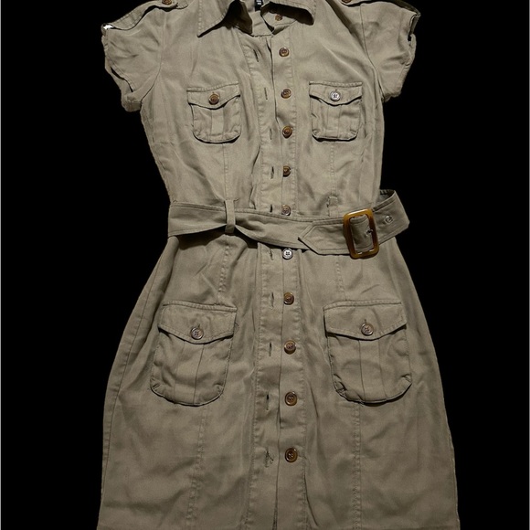 bebe Dresses & Skirts - Bebe safari, military, cargo dress.